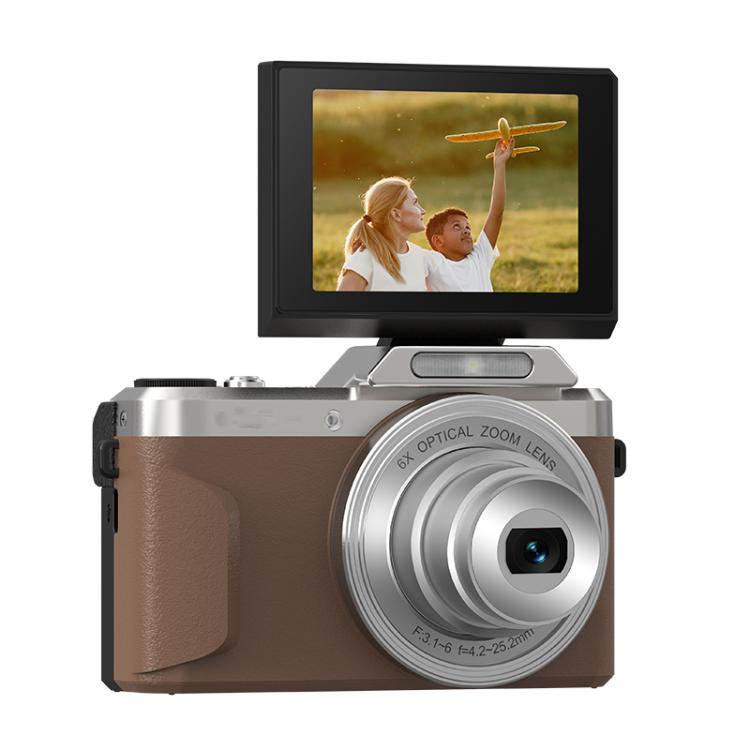 D27 4K Vlogging Camera 64MP Photo, 6x Optical Zoom, 180-Degree Flip Screen & WiFi Connectivity — D27 Black