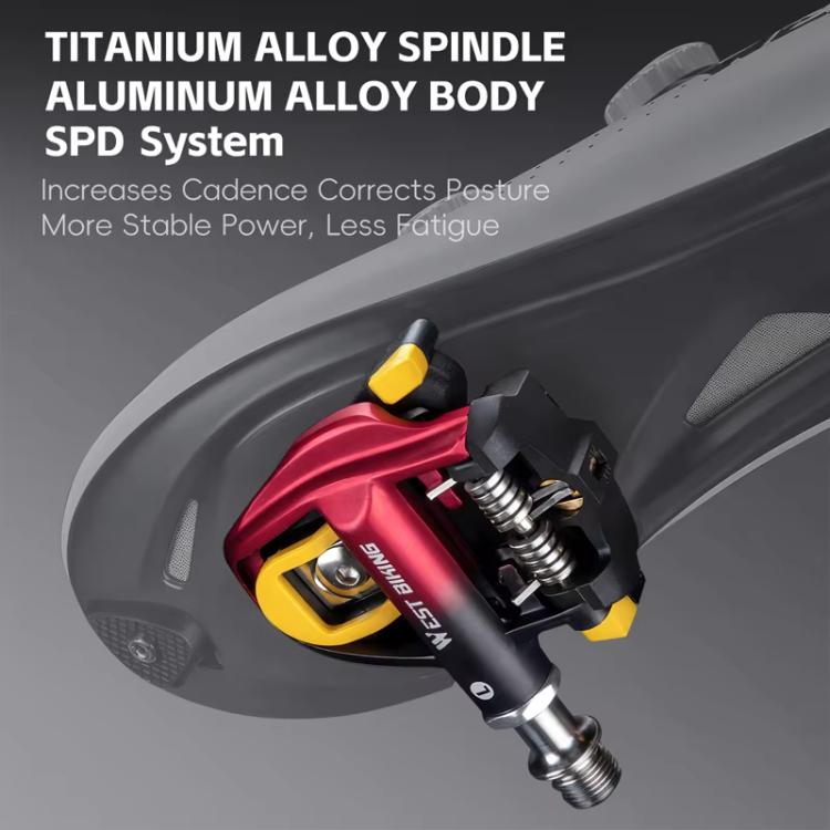 WEST BIKING Lightweight SPD-Compatible Road Bike Clipless Pedals - with Cleats and High-Efficiency Bearings