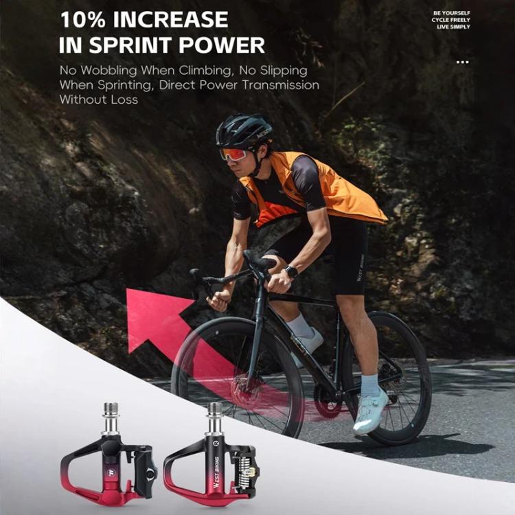 WEST BIKING Lightweight SPD-Compatible Road Bike Clipless Pedals - with Cleats and High-Efficiency Bearings