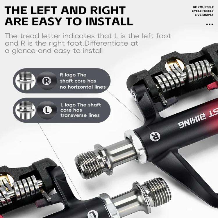 WEST BIKING Lightweight SPD-Compatible Road Bike Clipless Pedals - with Cleats and High-Efficiency Bearings