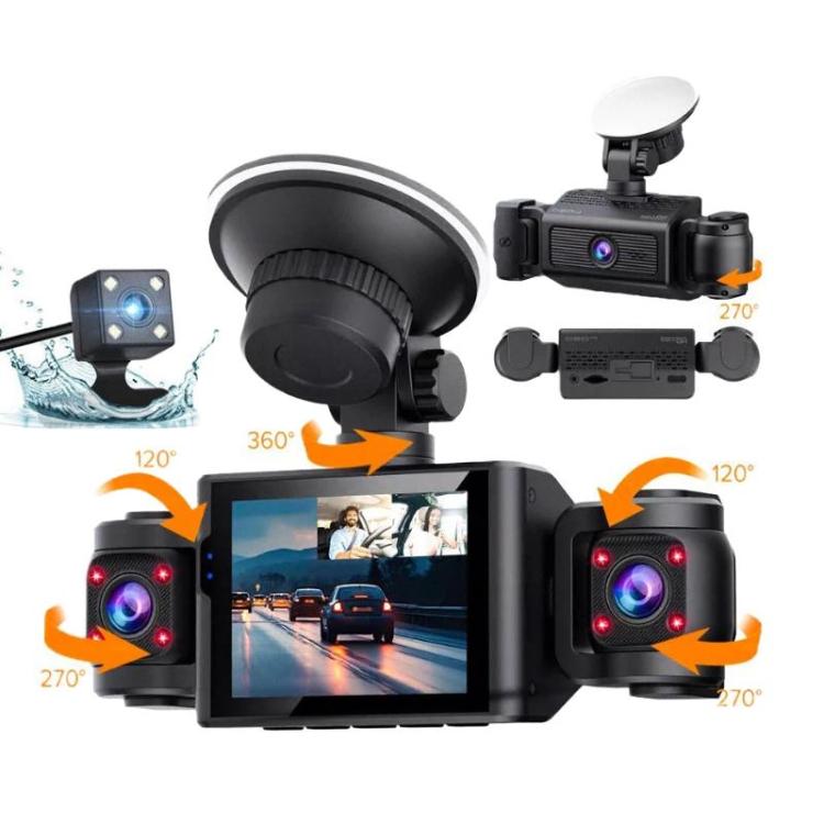A7 1080P Dash Camera HD Night Vision Car Recorder — Front+Left+Right
