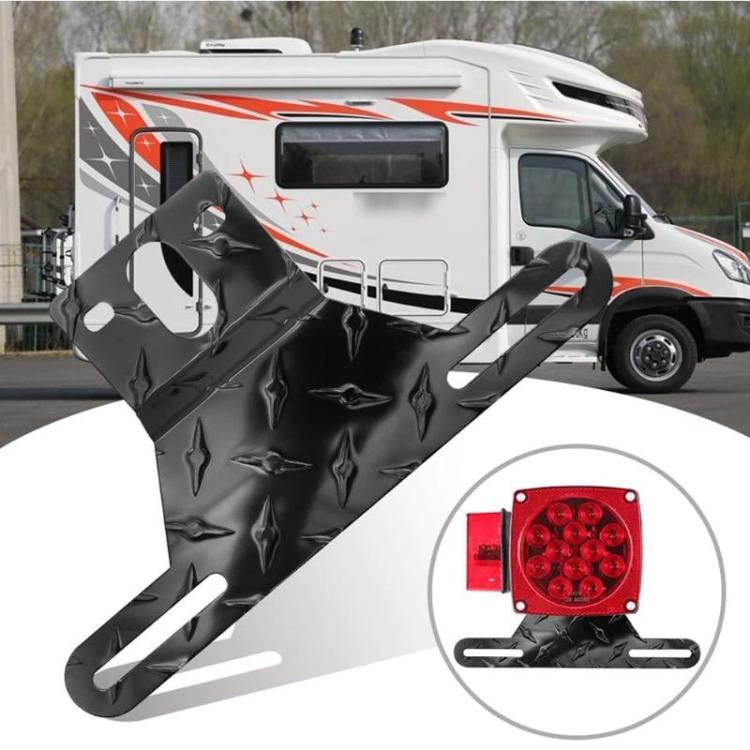 American-Style Aluminum License Plate Frame Trailer Light License Plate Bracket