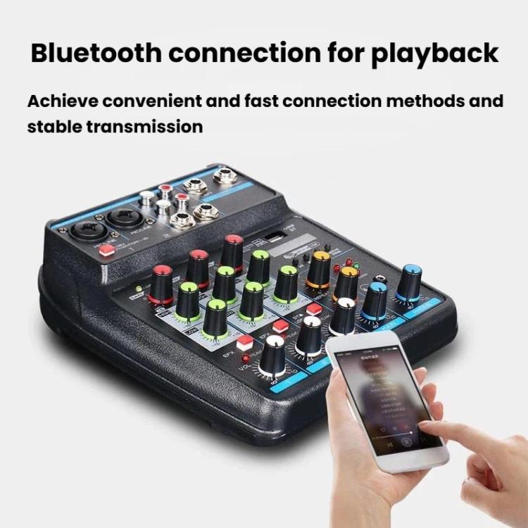 D4 4-Channel Mixer With Reverb Stage & Live Streaming Audio Mixer — view 3