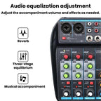 D4 4-Channel Mixer With Reverb Stage & Live Streaming Audio Mixer — view 5