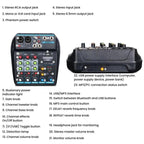 D4 4-Channel Mixer With Reverb Stage & Live Streaming Audio Mixer — view 7