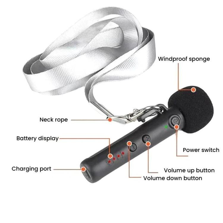DIYO-1136 Handheld Wireless Condenser Microphone With Power Display Teaching Microphone & Voice Amplifier — view 12