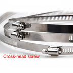 Stainless Steel Pole Mount Hose Clamps 12mm Width Heavy Duty Adjustable Strap for Junction Box Bracket