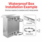Stainless Steel Pole Mount Hose Clamps 12mm Width Heavy Duty Adjustable Strap for Junction Box Bracket