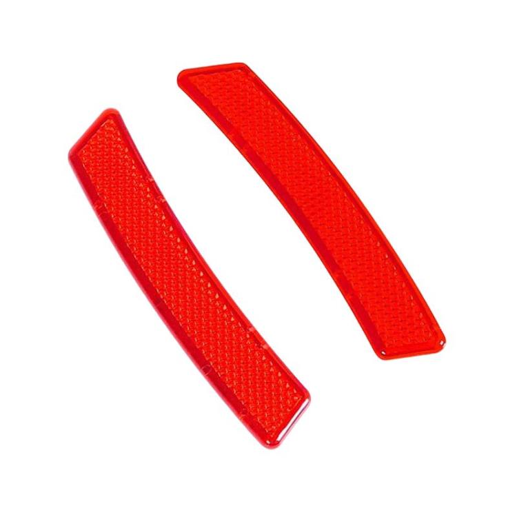 2pcs Universal Car Fender Reflective Sticker Body Warning Decal — Yellow