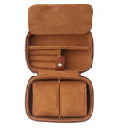 Lily-patterned Watch Case With Zipper Leather Watch Storage Pouch — view 4