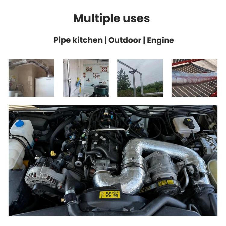 Auto Engine Intake Manifold Turbocharger Heat Insulation Aluminum Foil Tape