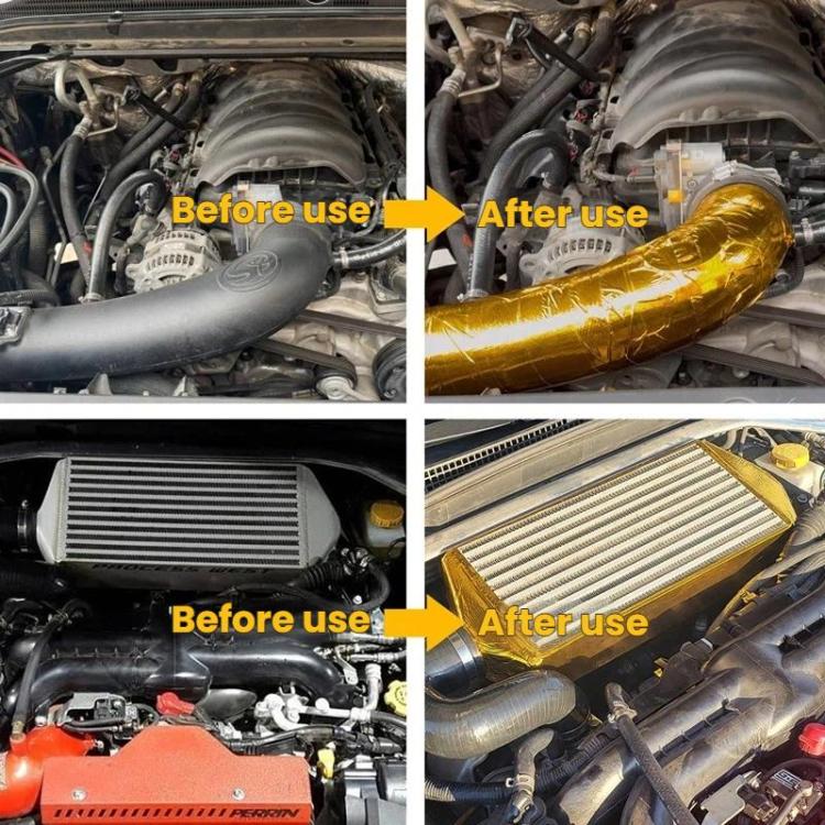 Auto Engine Intake Manifold Turbocharger Heat Insulation Aluminum Foil Tape