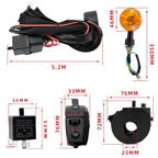 Motorcycle/ATV Turn Signal Kit With Wiring Harness Relay Indicator Lights And Horn Set