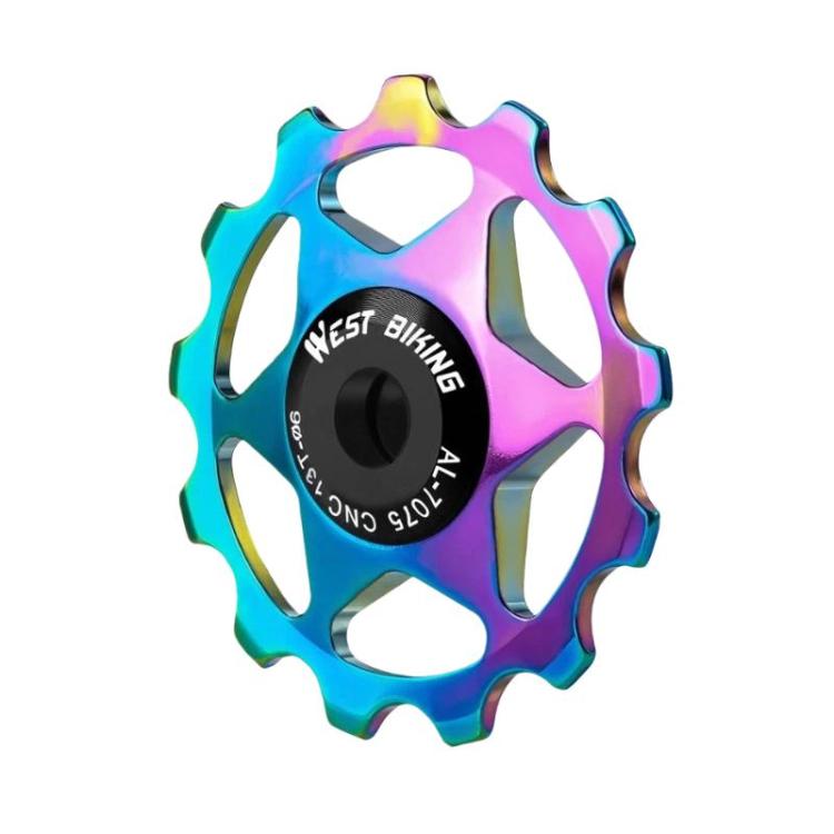 WEST BIKING YP0719490 Bike Jockey Wheel With Metal Bearings Road Bike Rear Derailleur Jockey Wheel — 13T Red