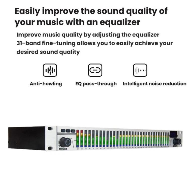 EQ-A31 Digital Equalizer Stage Home Karaoke Noise Reduction Audio Processor — view 9