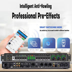 FX12L Preamp Effects Processor Bluetooth USB Home Stage Feedback Suppression Anti-Howling Processor — AU Plug