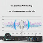 FX12L Preamp Effects Processor Bluetooth USB Home Stage Feedback Suppression Anti-Howling Processor — view 6