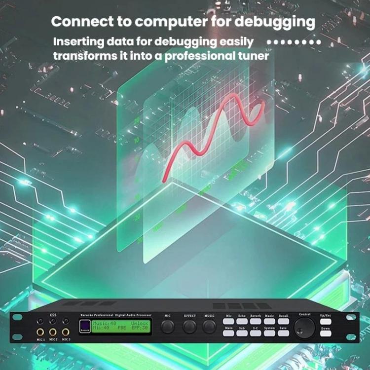 X5S Digital Effects Processor With Feedback Suppression Anti-Interference Treatment Reverb Equalization Adjustment — AU Plug