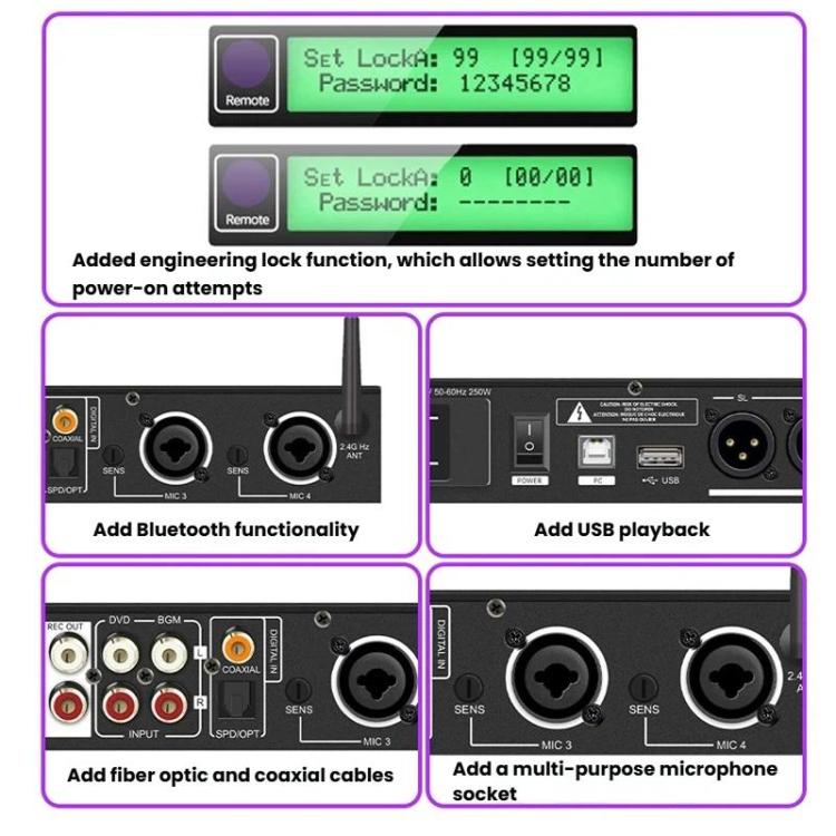 X5S Digital Effects Processor With Feedback Suppression Anti-Interference Treatment Reverb Equalization Adjustment — view 7