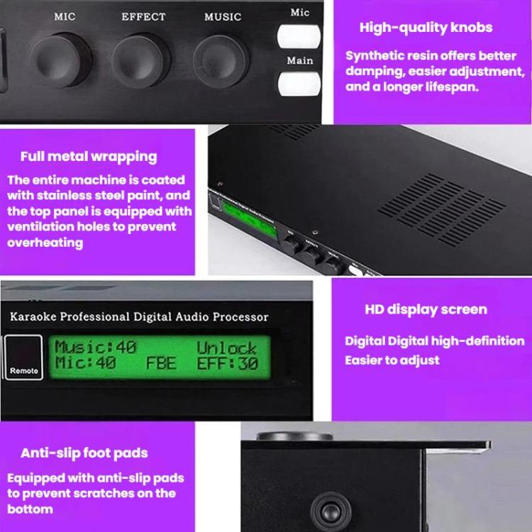 X5S Digital Effects Processor With Feedback Suppression Anti-Interference Treatment Reverb Equalization Adjustment — view 8