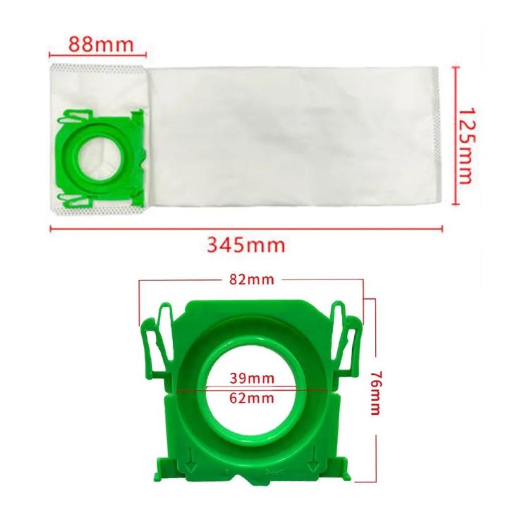 2pcs Vacuum Cleaner Non-Woven Fabric Bag High-Efficiency Dust Collection Bag
