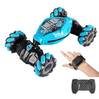 Shockproof Crash-Resistant Stunt Twist Car With Lights Rechargeable Remote Control Toy Car