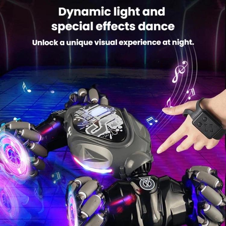 Shockproof Crash-Resistant Stunt Twist Car With Lights Rechargeable Remote Control Toy Car