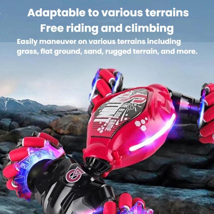 Shockproof Crash-Resistant Stunt Twist Car With Lights Rechargeable Remote Control Toy Car
