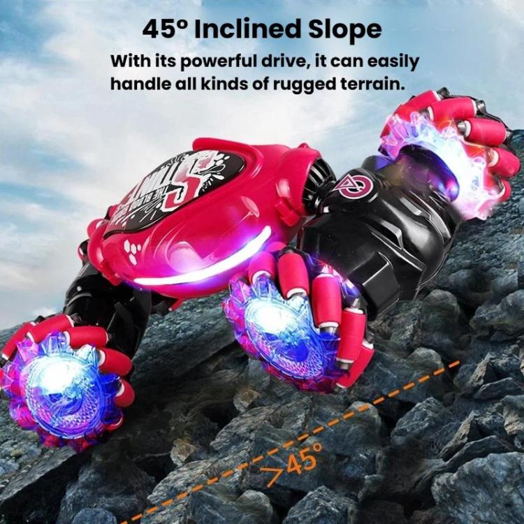 Shockproof Crash-Resistant Stunt Twist Car With Lights Rechargeable Remote Control Toy Car