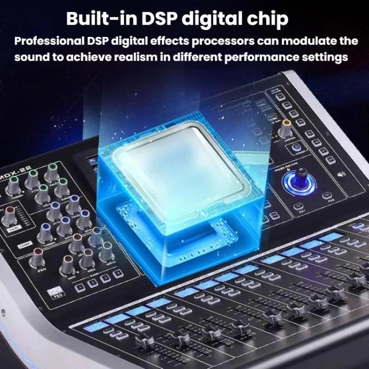 MDX22 USB Bluetooth 48V Phantom Power DSP Digital Mixer — view 7