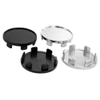 4pcs /Set Outer Diameter 54mm Inner Diameter 51mm Blank Modified Wheel Hub Center Cap — Silver