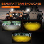 32W High-Power Round Car Truck Yellow-White Spotlight