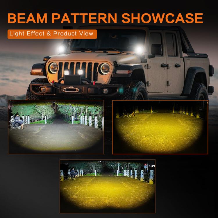 32W High-Power Round Car Truck Yellow-White Spotlight