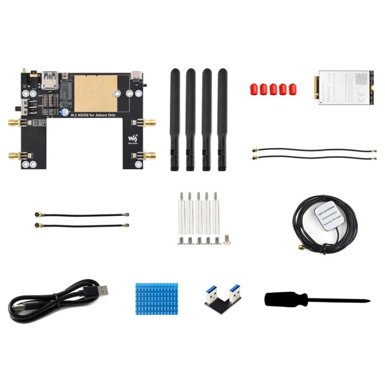 WAVESHARE 5G / 4G / 3G Module, Includes RM520N-GL Module, Supports 5G NSA And SA Networking, GNSS Positioning
