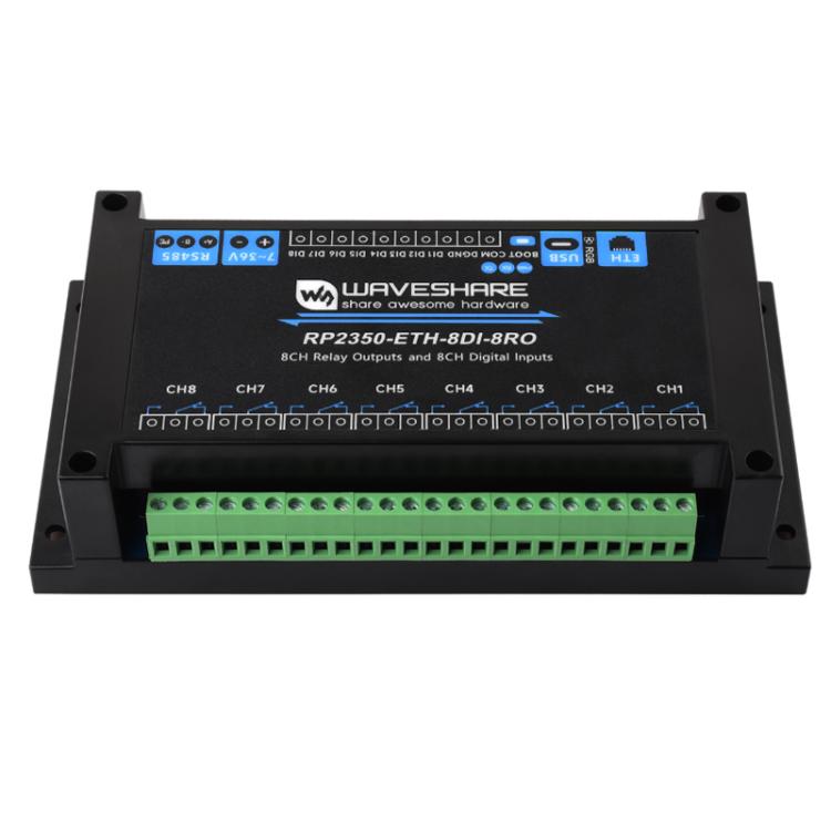 WAVESHARE RP2350 Industrial Control Board 8-Channel Network Relays Based On RP2350 Main Controller — view 4