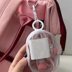 2pcs Data Cable Charger Transparent Storage Pouch Portable Earphone Storage Case
