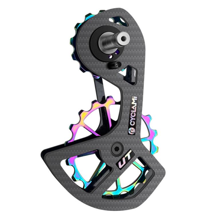 CYCLAMi Shifter Carbon Fiber Road Bike Ceramic Rear Derailleur Large Pulley