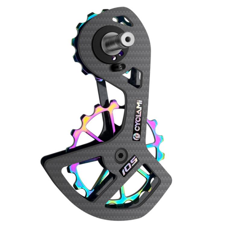 CYCLAMi Shifter Carbon Fiber Road Bike Ceramic Rear Derailleur Large Pulley — For Shimano 8000 / 8020 / 8050 / 8070 / 8170 / 9100 / 9150 / 9170