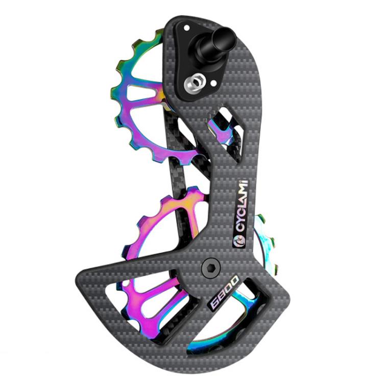 CYCLAMi Shifter Carbon Fiber Road Bike Ceramic Rear Derailleur Large Pulley — For Shimano 5800 / 5700