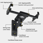 Adjustable Angle Wall Mount Speaker Stand Surround Sound Monitor Speaker Bracket — view 8