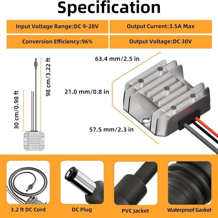 12V/24V To 30V 3.5A DC Power Converter