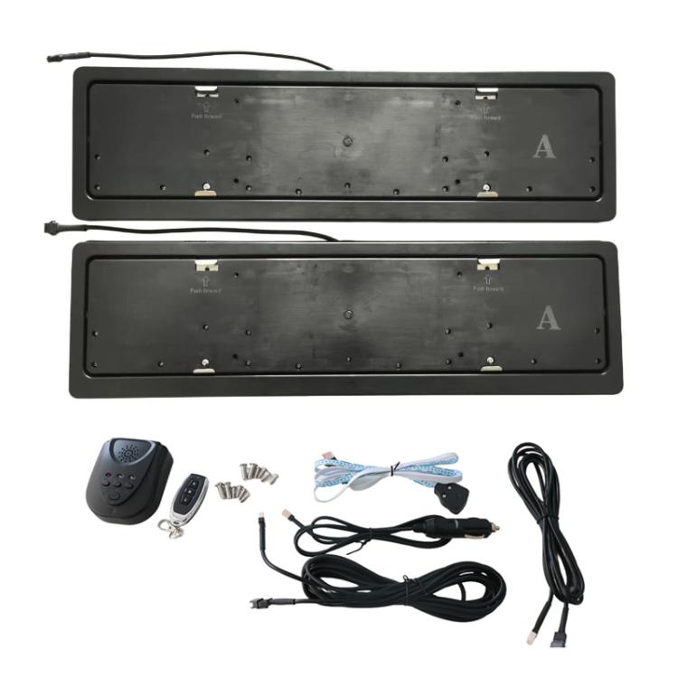 European-Standard Electric Vehicle License Plate Flip Frame Modification — Single Plate