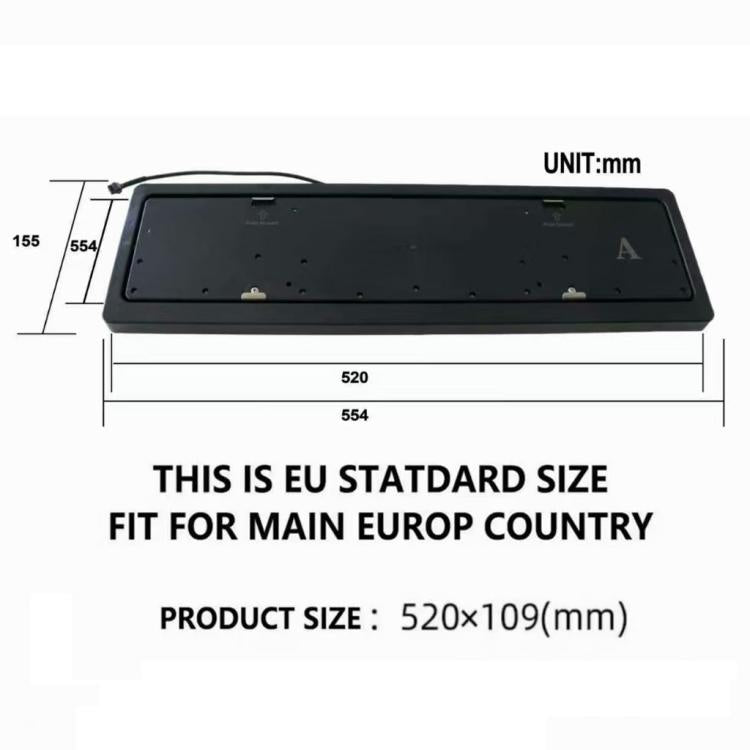 European-Standard Electric Vehicle License Plate Flip Frame Modification