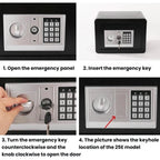 Wall-Mounted Small Steel Safe With Anti-Theft Plate Password Storage Safe — view 11