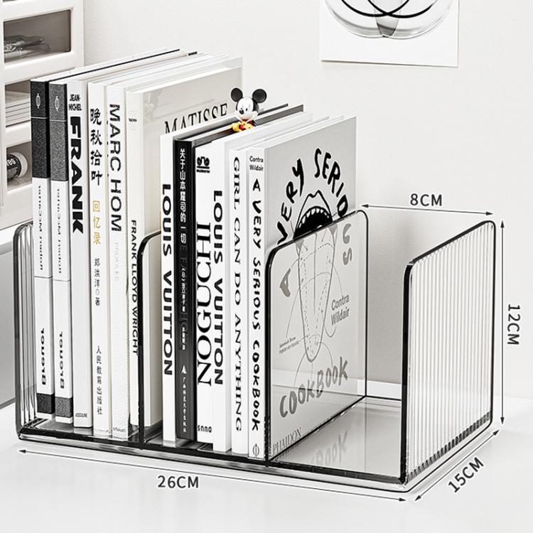 Acrylic Bookends & Document Holder Desktop Book Organizer For Office — Green