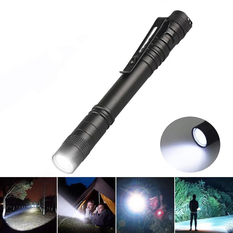 Portable Mini Flashlight Outdoor Waterproof Handheld LED Flashlight — 2 Battery White Light