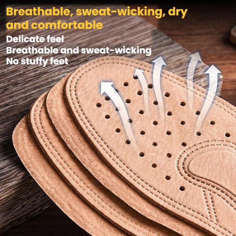 3pairs Sweat-wicking Breathable Shock-absorbing Thickened Leather Insoles — view 14