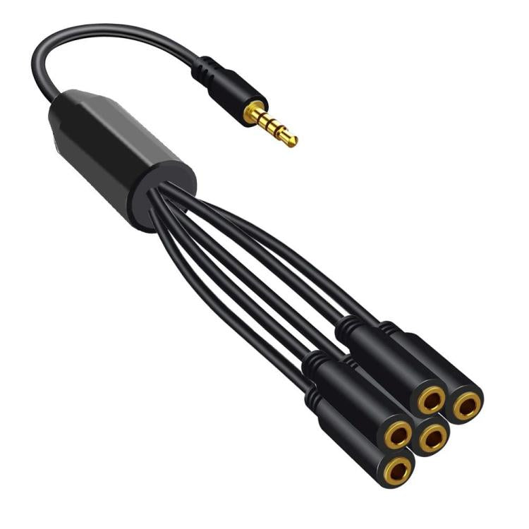 3.5mm Laptop Headphone AUX Adapter Cable — 1 To 6
