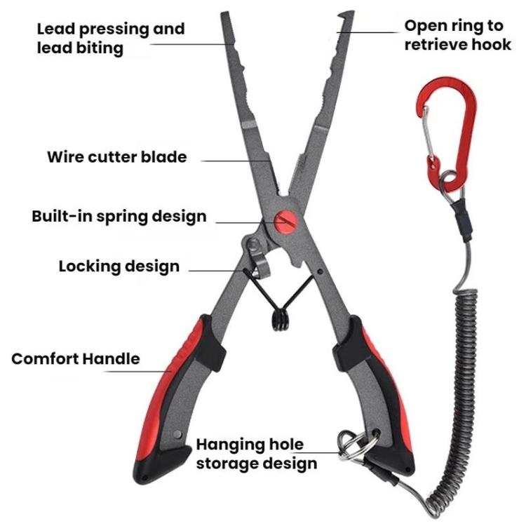 Seawater Corrosion Resistant Extended Eagle-Beak Hook Remover Line Cutter Pliers