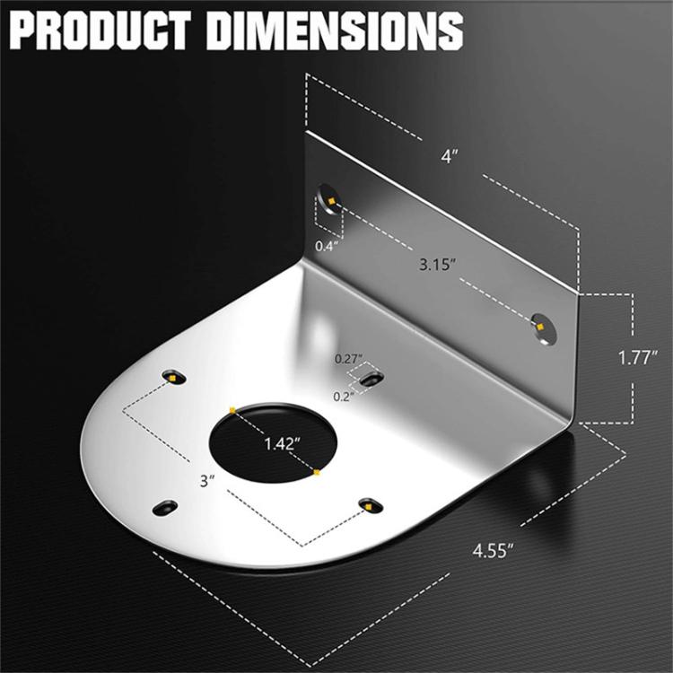 Stainless Steel LED Light Mount For Trucks Vehicle Modified Chassis Light Base